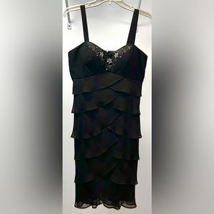 🍸SL Fashions Black Cocktail Dress with Crystal Beading – Elegant & Timeless ✨